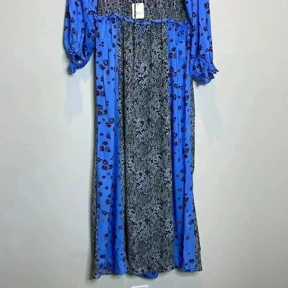 Free People Blue Tiger Lily Long Sleeve Maxi Dress - Picture 5 of 13
